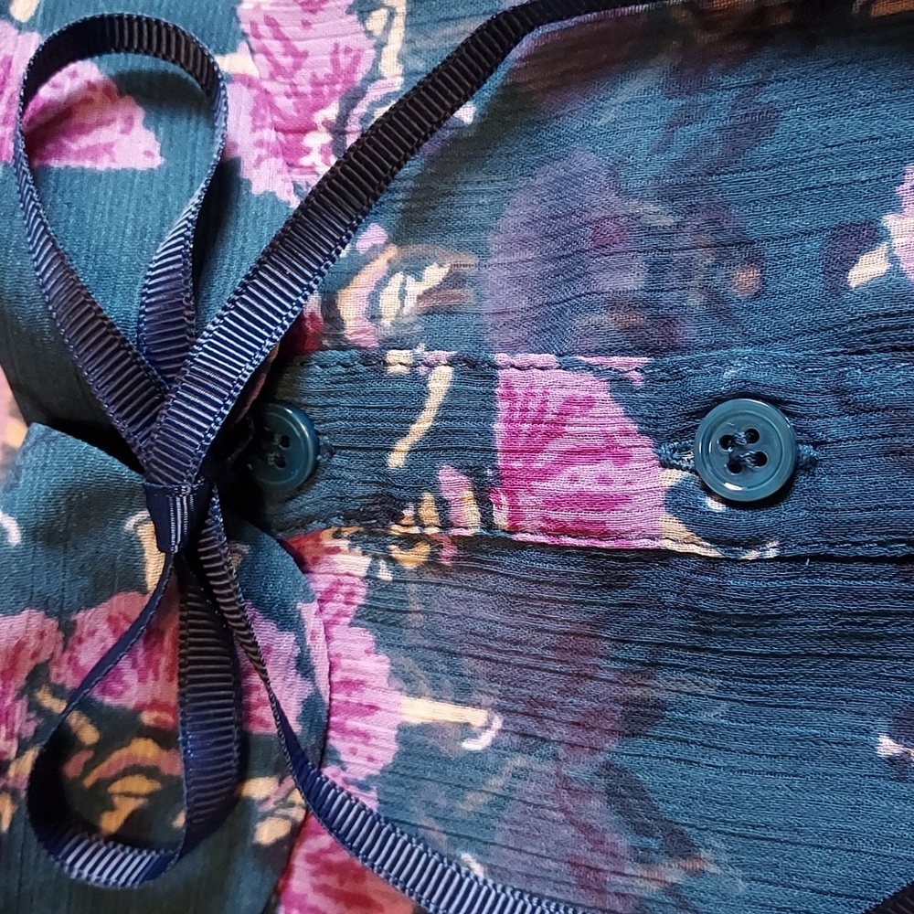ModCloth Retro Mod Balletcore Coquette Grandmacore Twee Indie Maximalist Top M - Picture 5 of 8